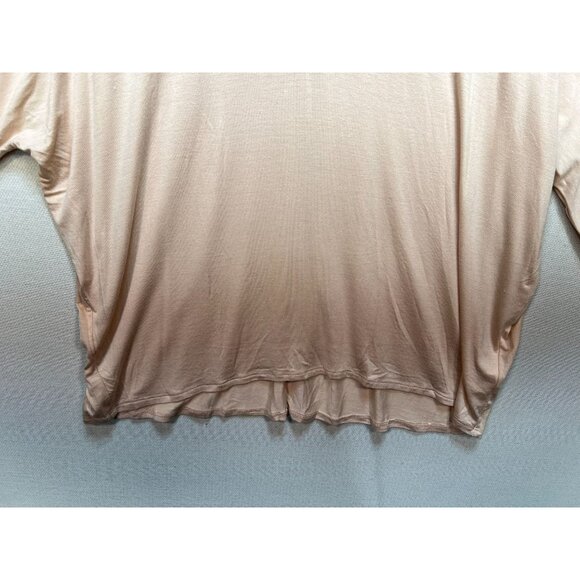 Shop Basic USA Womens Dolman Sleeve Round Neck Rayon Blouse Size L Beige Stretch - Picture 6 of 12